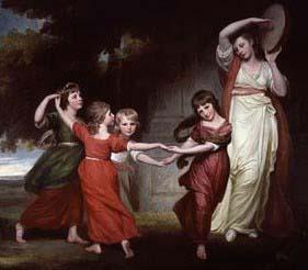 George Romney The five youngest children of Granville Leveson-Gower, 1st Marquess of Stafford oil painting picture